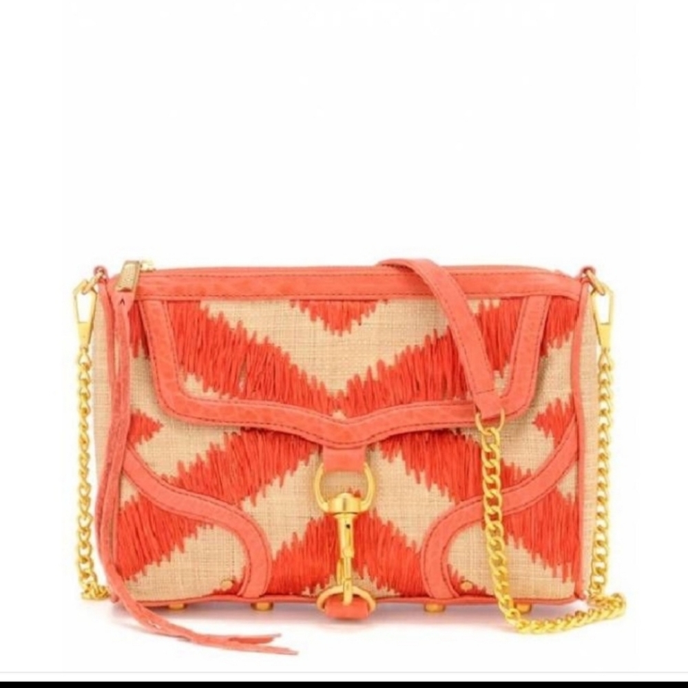 Rebecca Minkoff Orange and Tan Shoulder Bag